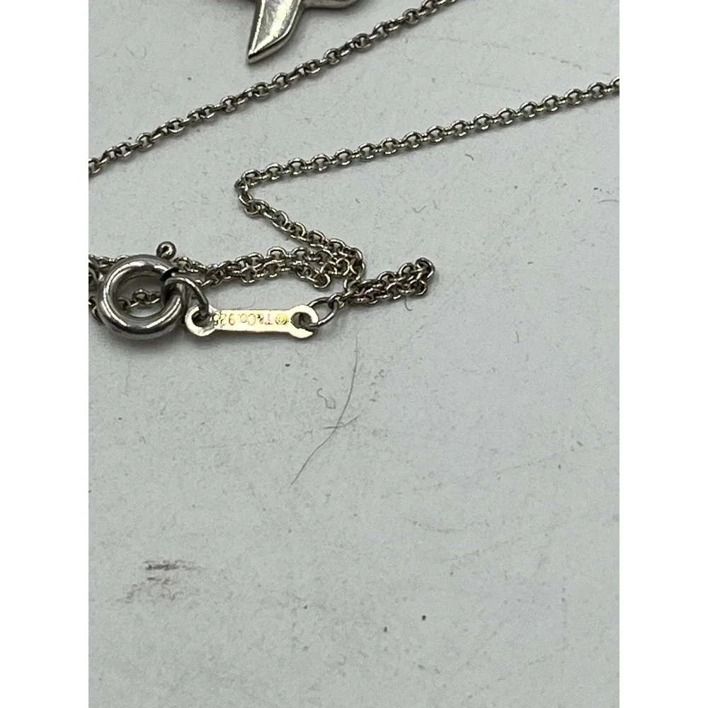 Tiffany & Co. Paloma Picasso 925‎ Sterling Silver Loving Open Heart Necklace